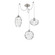 Misto Round 3pc Swag Multi-Pendant (1289|SCB0048-03-BS-OC-C01-E2)