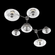 Hub & Spoke - Cirrus - Linear - 6pc (warm glass and cast glass) (1289|SMB0098-HL-GP-CG-L3)