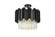 Willow 16 inch Flush Mount in Black (758|3400F16BK)