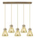 Newton Cone - 5 Light - 40 inch - Brushed Brass - Linear Pendant (3442|125-410-1PS-BB-G411-8ME)