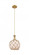Astor - 1 Light - 8 inch - Brushed Brass - Cord hung - Mini Pendant (3442|415-1PR-BB-G121-8RB)