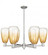 Brookhaven Almond - 6 Light - 24 inch - Satin Nickel - Chandelier (3442|716-6CR-SN-G480-6AM)