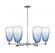 Brookhaven Almond - 6 Light - 24 inch - Polished Chrome - Chandelier (3442|716-6CR-PC-G480-6SB)