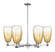 Brookhaven Almond - 6 Light - 24 inch - Polished Chrome - Chandelier (3442|716-6CR-PC-G480-6AM)