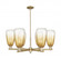 Brookhaven Almond - 6 Light - 24 inch - Champagne Bronze - Chandelier (3442|716-6CR-CB-G480-6AM)