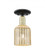 Bridal Veil - 1 Light - 6 inch - Black Antique Brass - Semi-Flush Mount (3442|716-1C-BAB-G559-5ME)