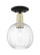 Preston Globe - 1 Light - 6 inch - Black Antique Brass - Semi-Flush Mount (3442|716-1C-BAB-G458-7CL)