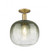 Brookhaven Sphere - 1 Light - 6 inch - Brushed Brass - Semi-Flush Mount (3442|716-1C-BB-G481-10SL)