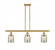Bell - 3 Light - 36 inch - Satin Gold - Stem Hung - Island Light (3442|916-3I-SG-G58)