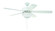 Twist N Click 52'' 5-Blade Ceiling Fan in White w/ White/Washed Oak Blades (3-Light Bowl); Integr (20|TCE52W5C1-C)