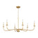 Abells Six Light Chandelier (38|GLC1196SB)
