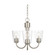 Miles Three Light Chandelier (38|GLC1153BS)