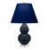 Matte Midnight Blue Small Double Gourd Accent Lamp (237|MMB53N)