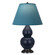 Matte Midnight Blue Small Double Gourd Accent Lamp (237|MMB51B)