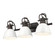 Yep by Golden Lighting Duncan 3-light Vanity in Rubbed Bronze and White shade (36|3602-BA3 RBZ-WH)