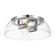 Yep by Golden Lighting Duncan 2-light Flush Mount in Chrome and Clear Glass (36|3602-14 CH-CLR)