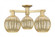 Preston Globe - 3 Light - 6 inch - Brushed Brass - Semi-Flush Mount (3442|716-3F-BB-G458-7ME)