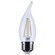 3 Watt CA10 LED; Medium Base; Clear; 3000K CCT; 120 Volt (27|S12510)