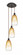 Brookhaven Almond - 3 Light - 13 inch - Oil Rubbed Bronze - Cord Hung - Multi Pendant (3442|113B-3P-OB-G480-6AM)