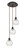 Athens Deco Swirl - 3 Light - 12 inch - Oil Rubbed Bronze - Cord Hung - Multi Pendant (3442|113B-3P-OB-G1213-6CL)
