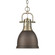 Yep by Golden Lighting Duncan 1-light 9in Chain Hung Pendant in Aged Brass and Rubbed Bronze shade (36|3602-S AB-RBZ)