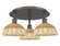 Bristol Natural II - 3 Light - 21 inch - Oil Rubbed Bronze - Semi-Flush Mount (3442|516-3C-OB-NBD2-9-NAT)