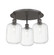 Preston Cylinder - 3 Light - 19 inch - Oil Rubbed Bronze - Semi-Flush Mount (3442|516-3C-OB-G460-7CL)