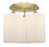 Cobbleskill - 3 Light - 21 inch - Brushed Brass - Semi-Flush Mount (3442|516-3C-BB-G111-L)