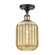 Preston Cylinder - 1 Light - 7 inch - Black Antique Brass - Semi-Flush Mount (3442|516-1C-BAB-G460-7ME)