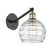 Athens Deco Swirl - 1 Light - 8 inch - Black Antique Brass - Sconce (3442|317-1W-BAB-G1213-8CL)
