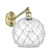 Farmhouse Rope - 1 Light - 10 inch - Antique Brass - Adjustable - Sconce (3442|317-1W-AB-G122-10RW)