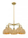 Woven Rattan - 5 Light - 27 inch - Brushed Brass - Stem hung - Chandelier (3442|516-5CR-BB-RBD-8-NAT)