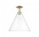 Berkshire Glass - 1 Light - 16 inch - Antique Brass - Semi-Flush Mount (3442|716-1C-AB-GBC-162)