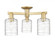 Cobbleskill - 3 Light - 23 inch - Brushed Brass - Semi-Flush Mount (3442|716-3F-BB-G1113)