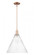 Berkshire Glass - 1 Light - 16 inch - Antique Copper - Stem hung - Mini Pendant (3442|716-1S-AC-GBC-164)