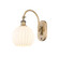 White Venetian - 1 Light - 8 inch - Brushed Brass - Sconce (3442|918-1W-BB-G1217-8WV)
