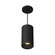 Lorna 8-in (4-in Dia.) 36 Degree Optic Black Damp-Rated Dimmable LED Cylinder Pendant (461|LD4-PD08W20-3036-BK-UNV-010)