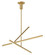 Vega 56-in Brushed Gold Dimmable LED Chandelier (461|CH10356-BG-UNV)