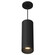 Lorna 13-in (4-in Dia.) 36 Degree Optic Black Damp-Rated Dimmable LED Cylinder Pendant (461|LD4-PD12W24-3036-BK-UNV-010)
