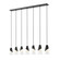 7 Light Linear Chandelier (276|828P7-7L-MB)