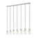 7 Light Linear Chandelier (276|828P7-7L-BN)