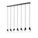 7 Light Linear Chandelier (276|828P6-7L-MB)