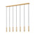 7 Light Linear Chandelier (276|1956P-7L-MGLD)