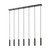 7 Light Linear Chandelier (276|1956P-7L-MB)