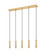 5 Light Linear Chandelier (276|1956P-5L-MGLD)