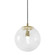 Palla 09'' Medium Base Pendant,120V,LB (1|PLAP09MBLB)