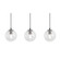 Palla 3 Light Linear Pendant,60W,BK (1|PLAP07MBBKLNR3)