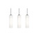 Leo 3 Light Linear Pendant,120V,60W,BK (1|LEOP0412MBBKLNR3)