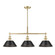 Yep by Golden Lighting Orwell 3-light Island Light in Brushed Champagne Brass and Matte Black shade (36|3306-LP BCB-BLK)