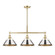 Yep by Golden Lighting Orwell 3-light Island Light in Brushed Champagne Brass and Chrome shade (36|3306-LP BCB-CH)